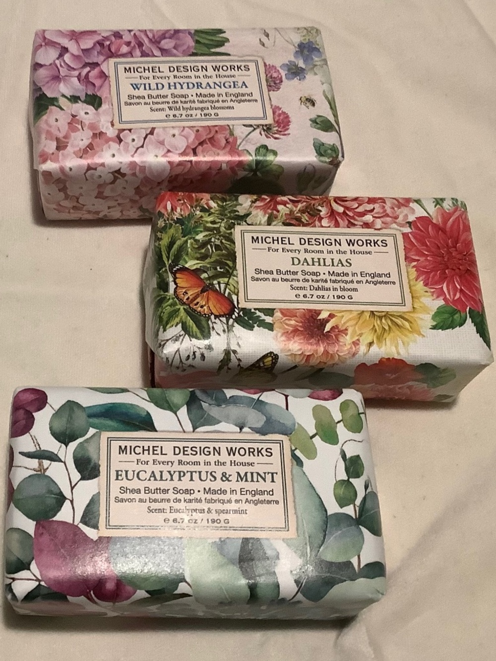 Michel Design Works set of 3 bar soaps-NWT